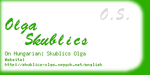 olga skublics business card